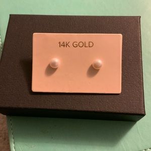 Pearl 14k gold earrings